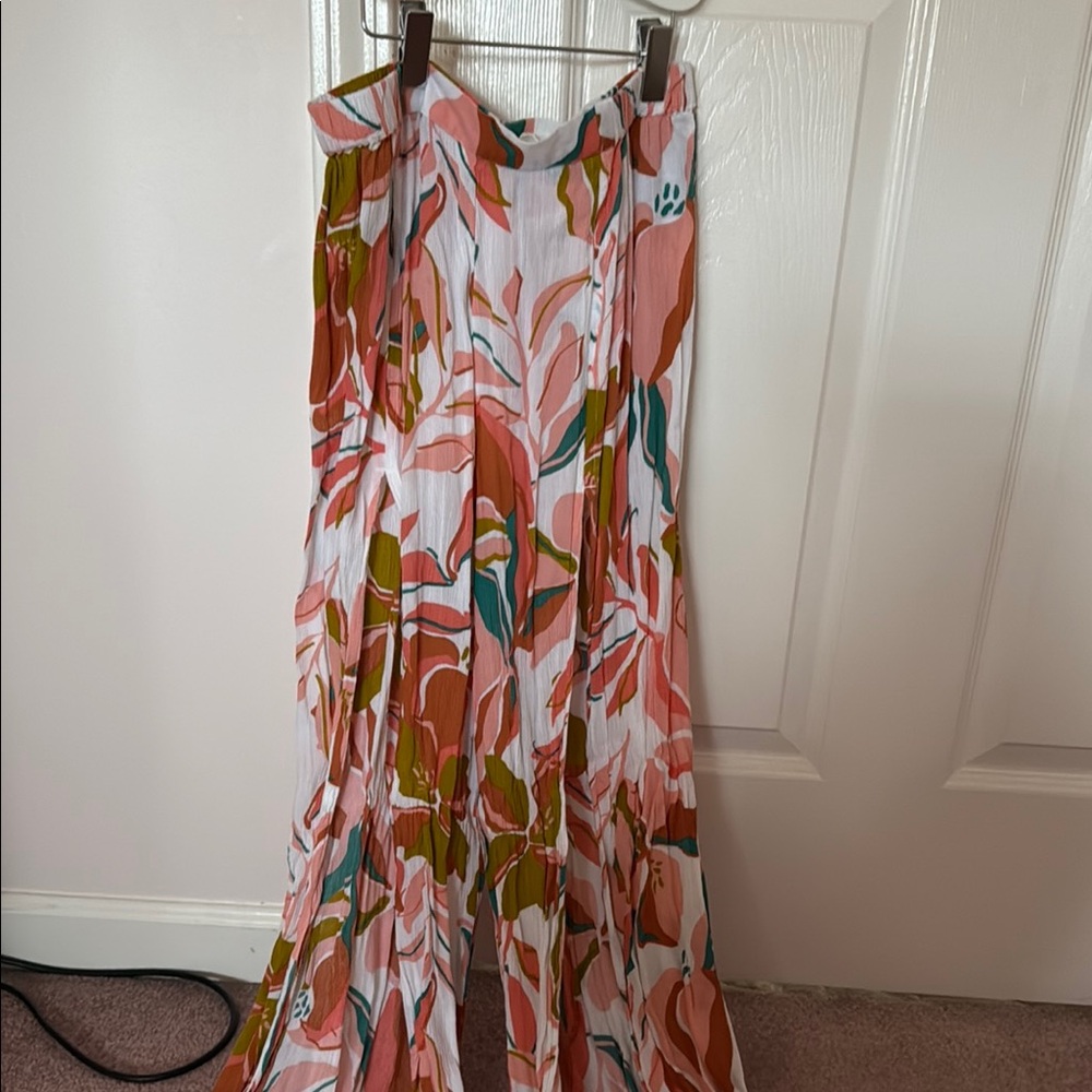 Roxy Pink and Orange Slitted Pants